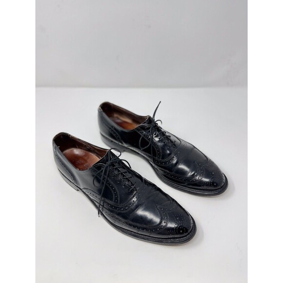 Allen Edmonds Mens Shoes Black Leather Lloyd Wingtip Oxford Derby Dress US 11.5 main image 7